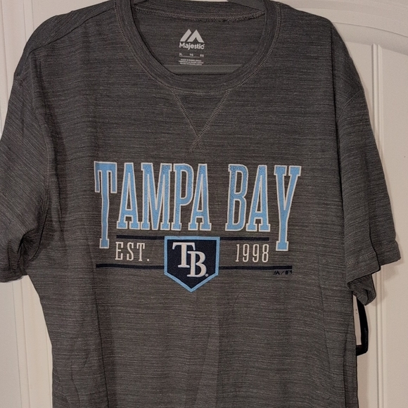 Majestic Other - Majestic Charcoal Tampa Bay Tee